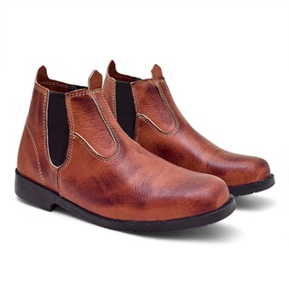 BOTINA SOLA PNEU EM COURO LEGITIMO SOLADO BLAQUEADO TRABALHO ROÇA PASSEIO DIA A DIA em Oferta na Shopee