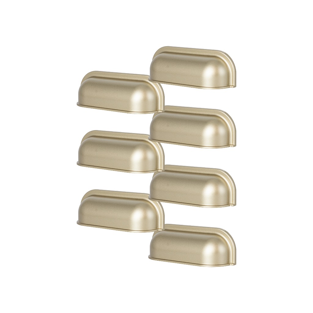 7 Pçs Puxador Concha Quadrado Para Gaveta Comoda Moveis 64mm