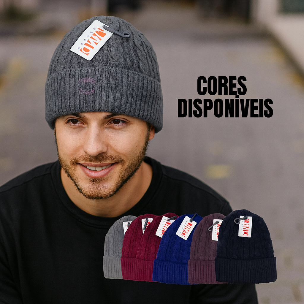 Touca Gorro Inverno Masculina Feminina Forrada Pelúcia Frio