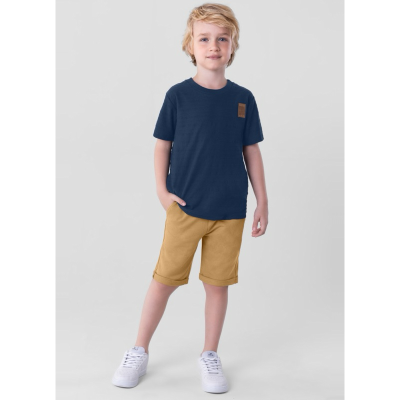 Conjunto Infantil Mundi Menino – Camiseta + Bermuda Conforto e Estilo para o Dia a Dia