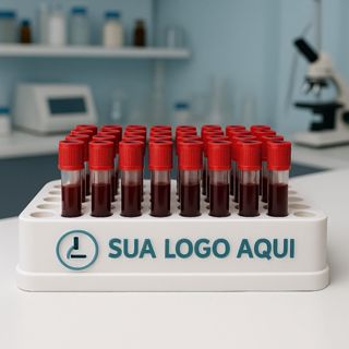Suporte para Tubos de Coleta Personalizado para Laboratórios p/ Tubos de até 12mm 50 Furos em Oferta na Shopee