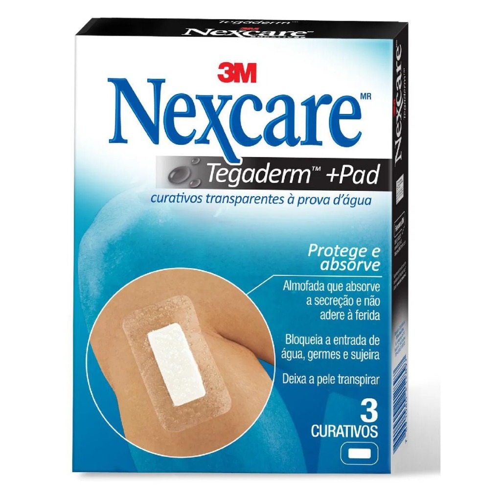 Curativo Tegaderm Com Pad 3 unidades Nexcare em Oferta na Shopee