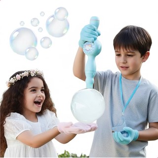 Máquina de Bolhas com Fumaça Varinha Brinquedo Infantil Recarregável Bolha Rosa Azul Refil Recarga