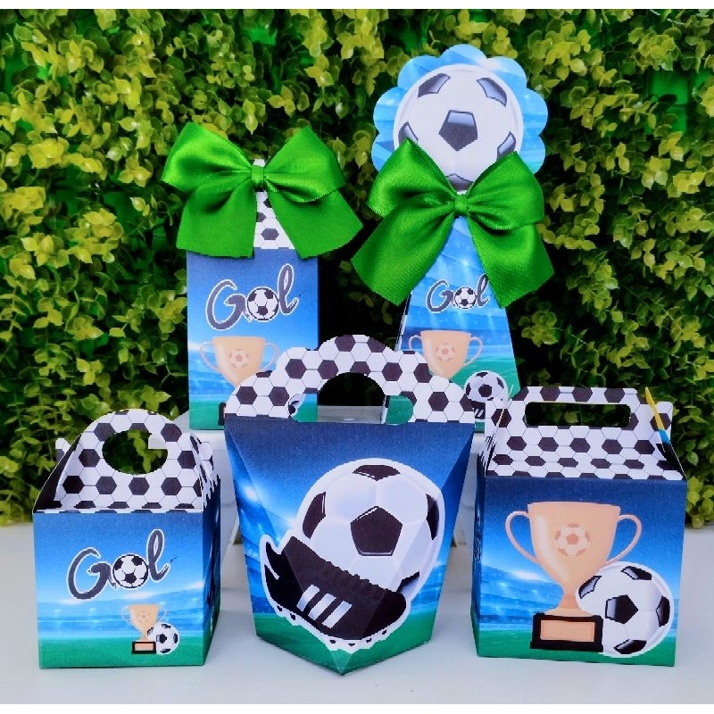 Kit Caixinhas Personalizadas Lembrancinhas Futebol lembrancinha personalizada ( PEGUE E MONTE) Festa aniversário