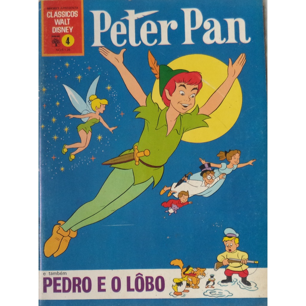 Hq Peter Pan Clássicos Walt Disney N° 4 E Também Pedro e o lobo
