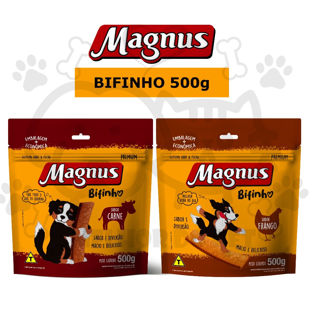 Petisco Bifinho Magnus para cães Adultos 500g