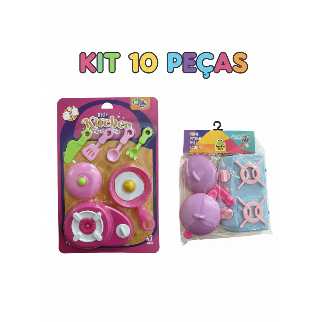 kit Cozinha Infantil Com 10 Peças - Promoçao - Cozinha Panelinhas de Brinquedo