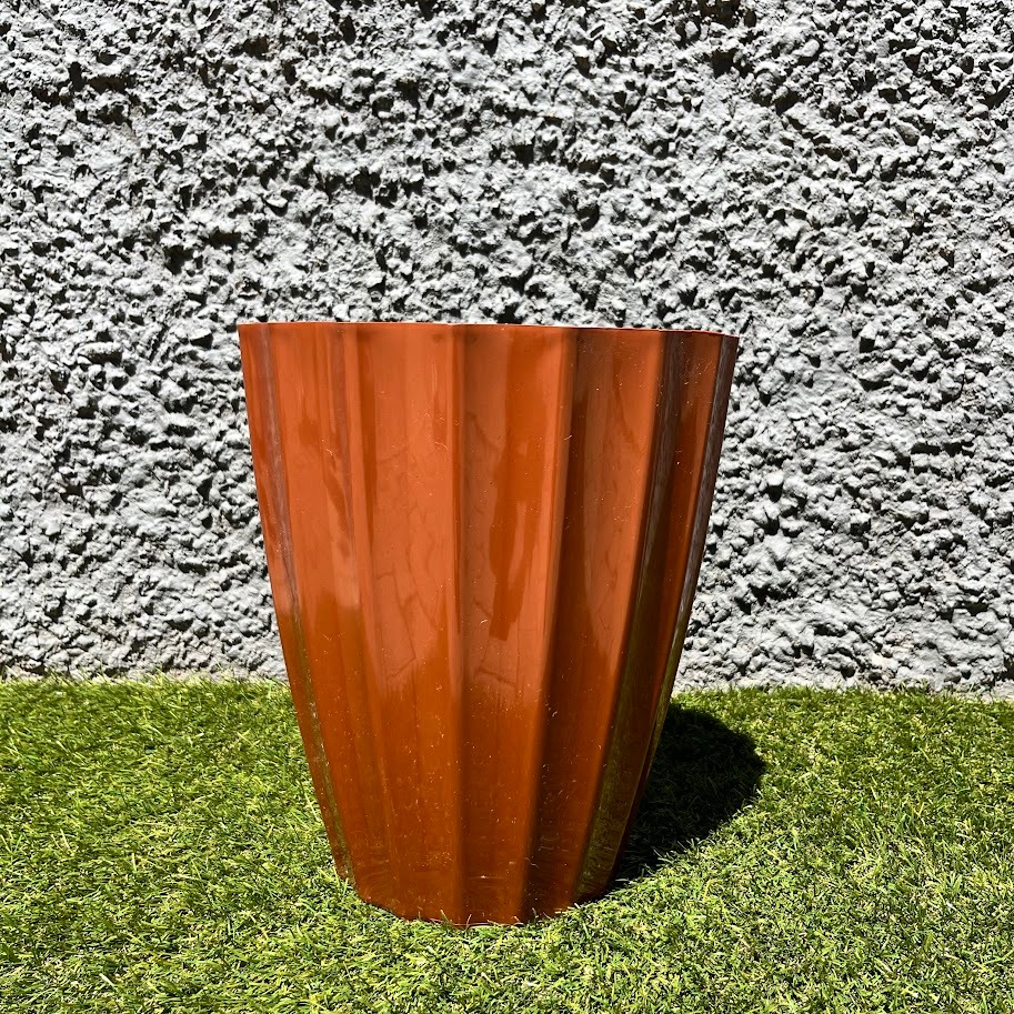 Vaso Planta Coluna Facetada Polietileno Moderno Decorativo Luxo 29x25 em Oferta na Shopee