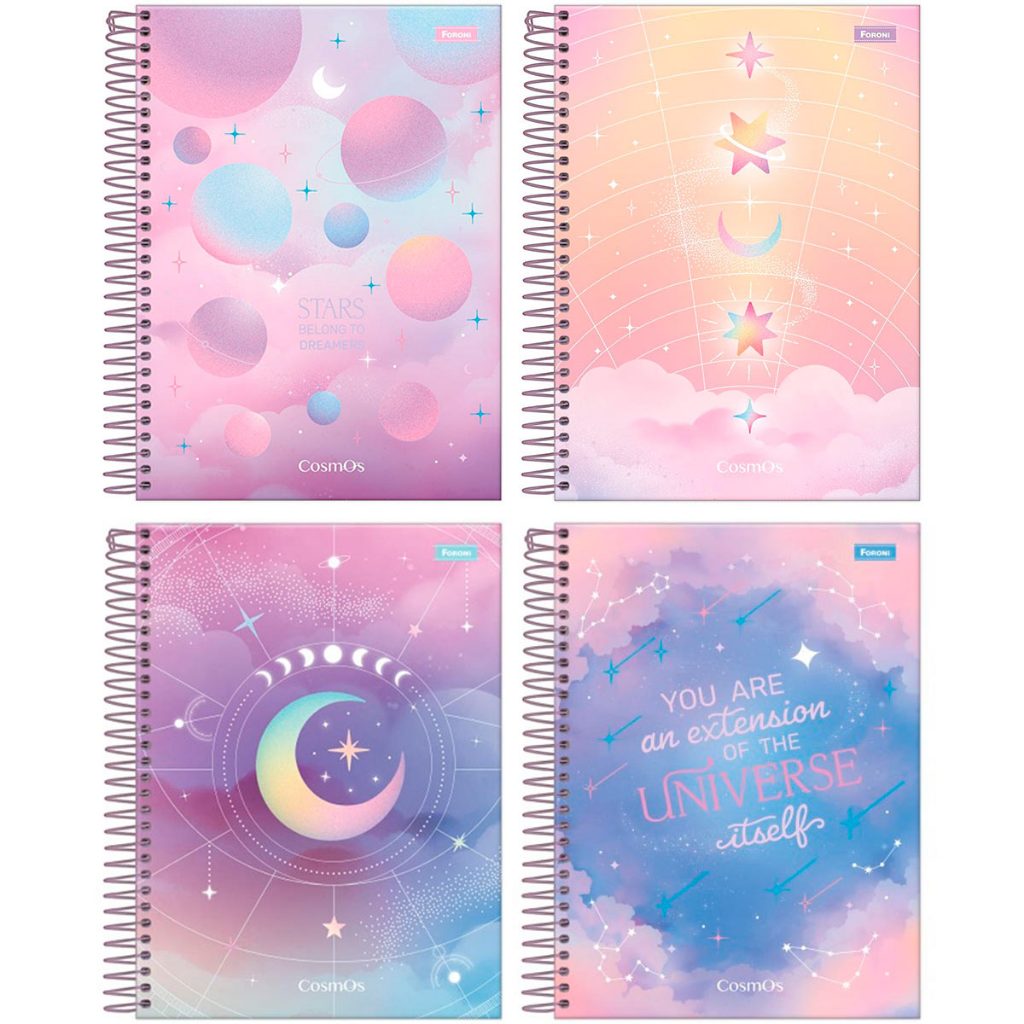 Caderno Colegial Cosmo 10 Matéria Escolar 160 fls Foroni em Oferta na Shopee