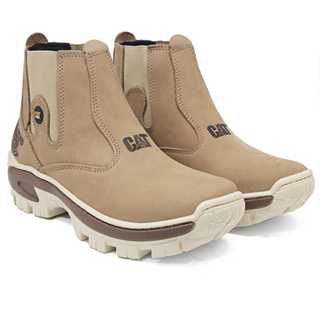 Botina tratorada fênix nude em Oferta na Shopee