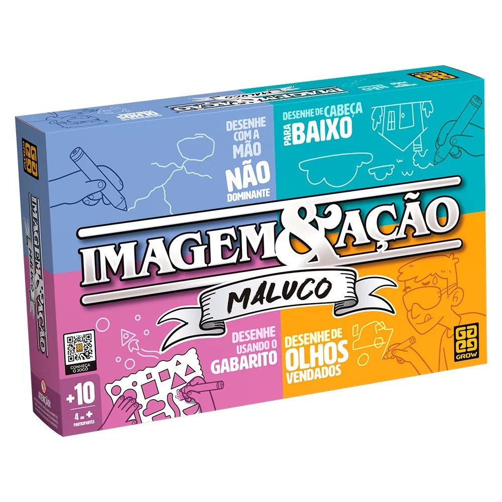 Jogo Imagem e Ação Maluco Brinquedo Mesa Desenho Tabuleiro Palavra Adivinha Perguntas Carta  Grow