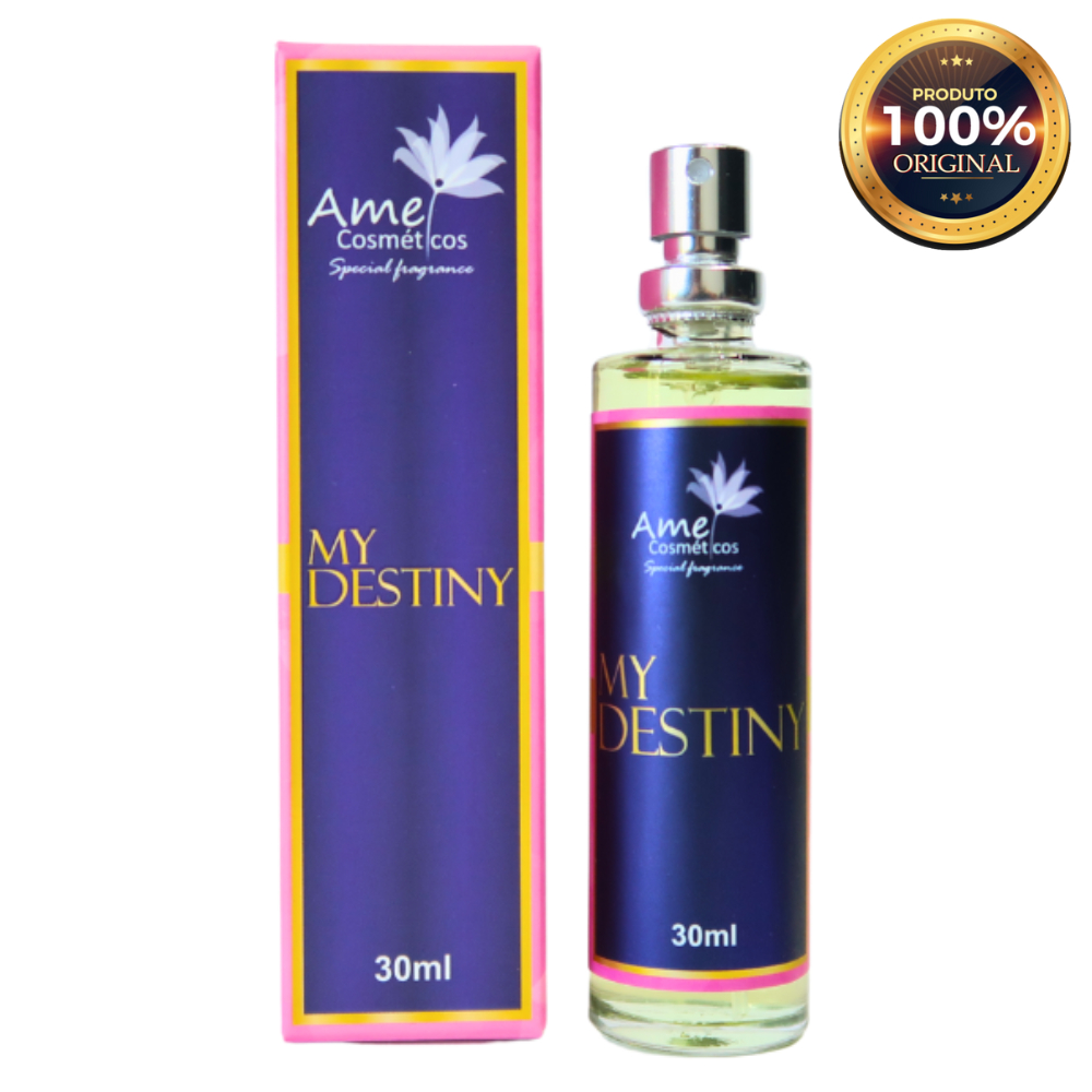My Destiny Perfume Feminino Amei Cosméticos 30ml Alta Fixação Essência Importada Parfum