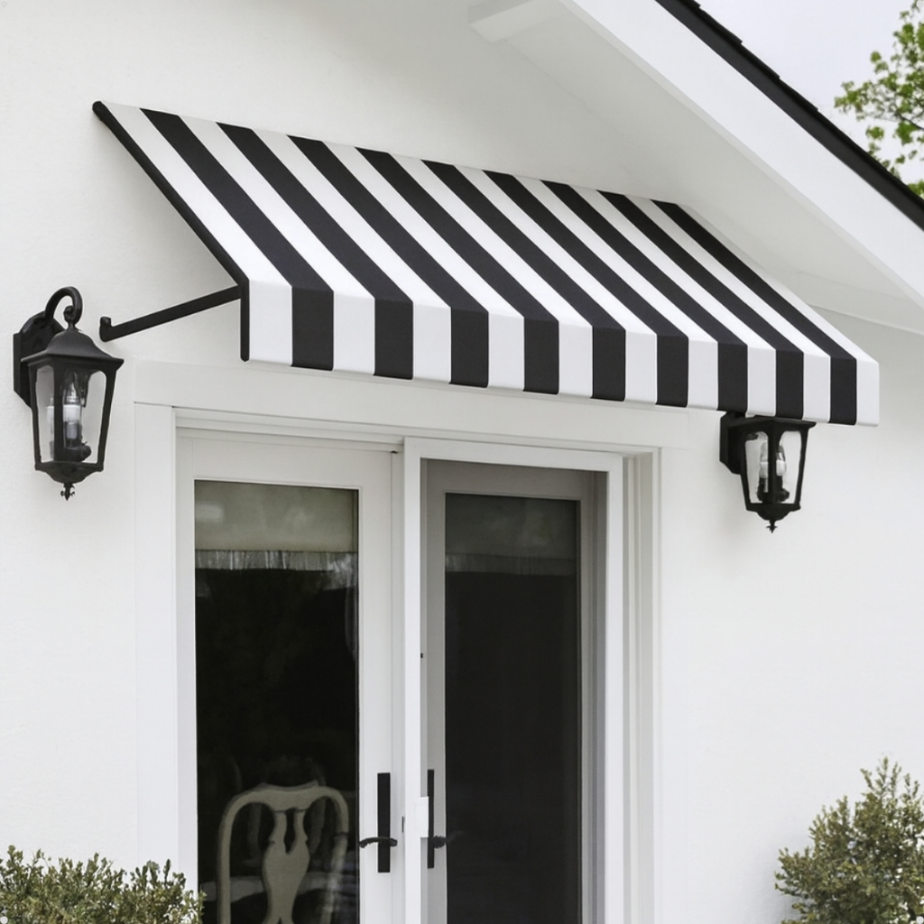 Toldo 1,80 X 0,50m Para Portas E Janelas - Completo Decoração em Acquablock Várias Estampas
