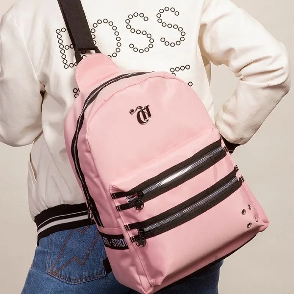 Bolsa Mochila Feminina Casual Dia a Dia Capricho Rosa