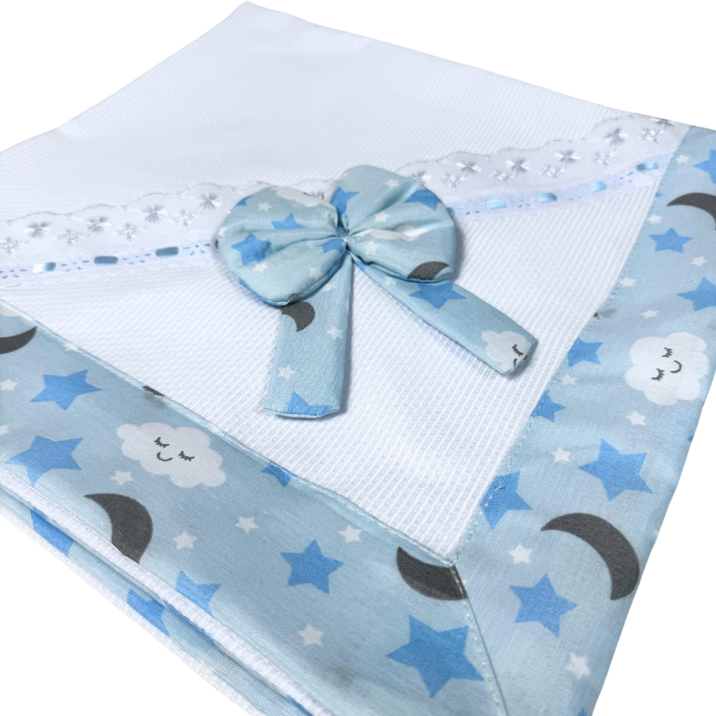 Cobertor Manta Piquet Bebe 70x70cm Enxoval Menino e Menina Confortável 100% Algodão