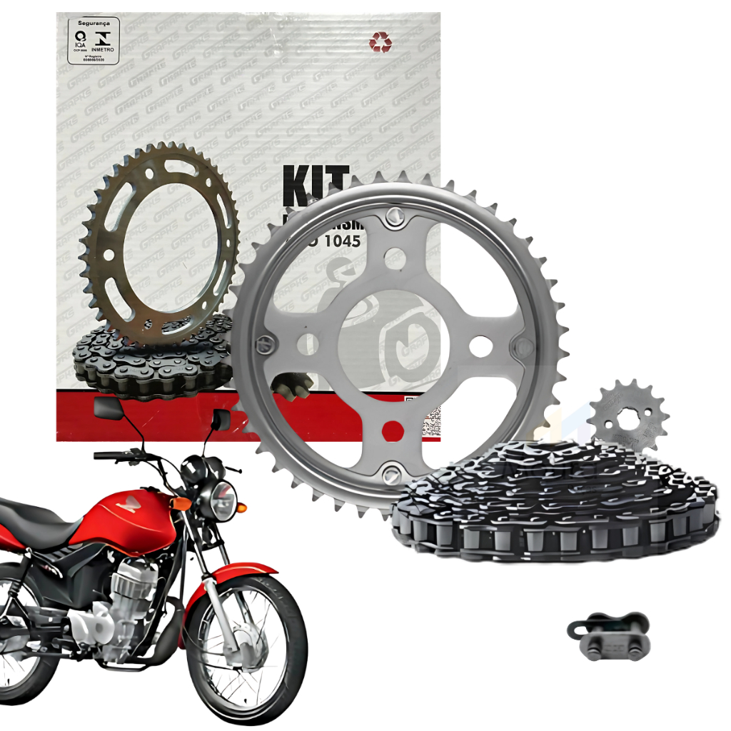 Kit Relacao Tracao Transmissao Cg Titan Fan 125 2009 2010 2011 2012 2013 Original