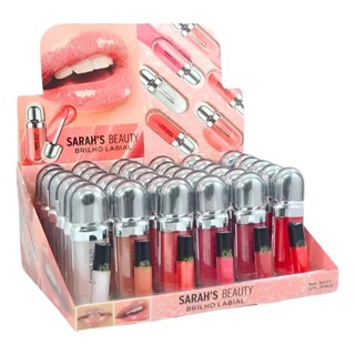 Box Fechado C/36 Uni Brilho Gloss Sarah's Beauty Rosa em Oferta na Shopee