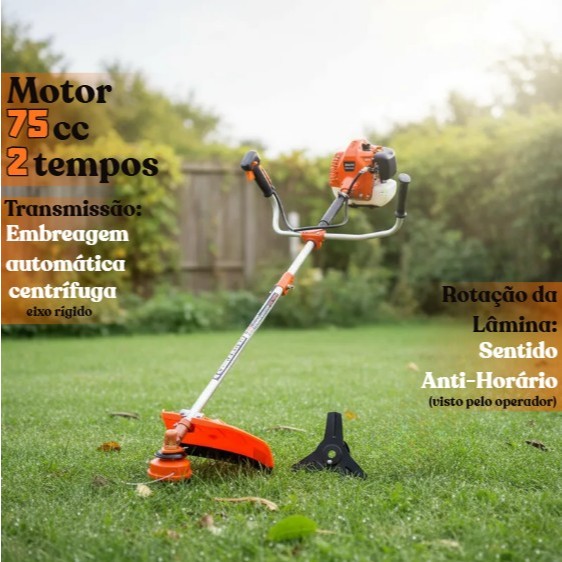 ROÇADEIRA LATERAL PROFISSIONAL 75CC-PRO 3.2HP  Potência e Eficiência para Seu Jardim