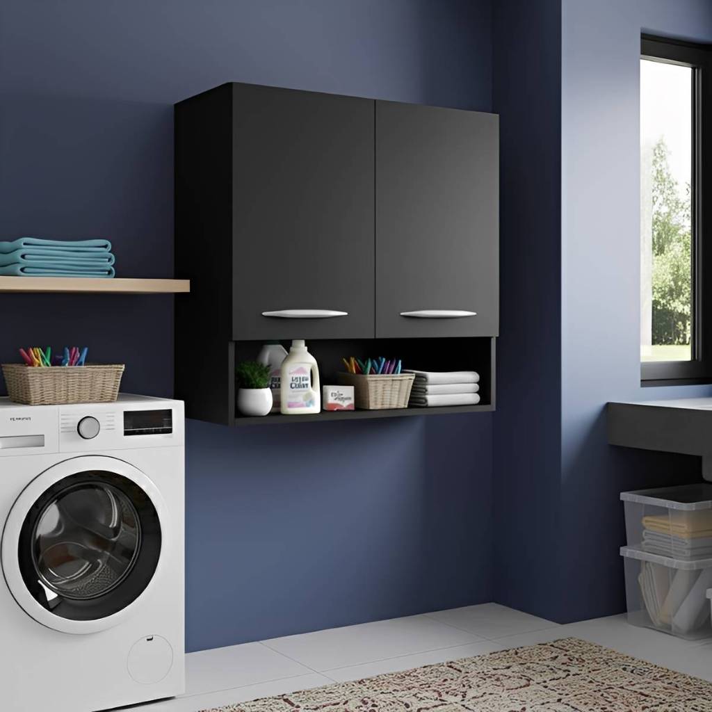 Armário Multiuso Parede Preto: Onde Comprar | BuscaProdutos