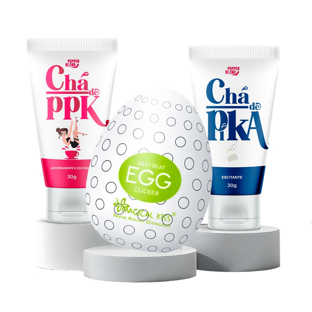 Kit Sensações com Gel Feminino Masculino Egg em Silicone Frescor Toque Suave e Acessório Texturizado em Oferta na Shopee