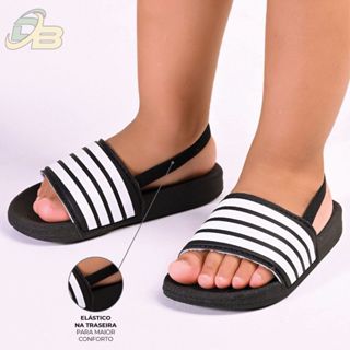 Chinelo Bebê Listra Confortável Antiderrapante Unissex Escolar Casual com Elástico em Oferta na Shopee
