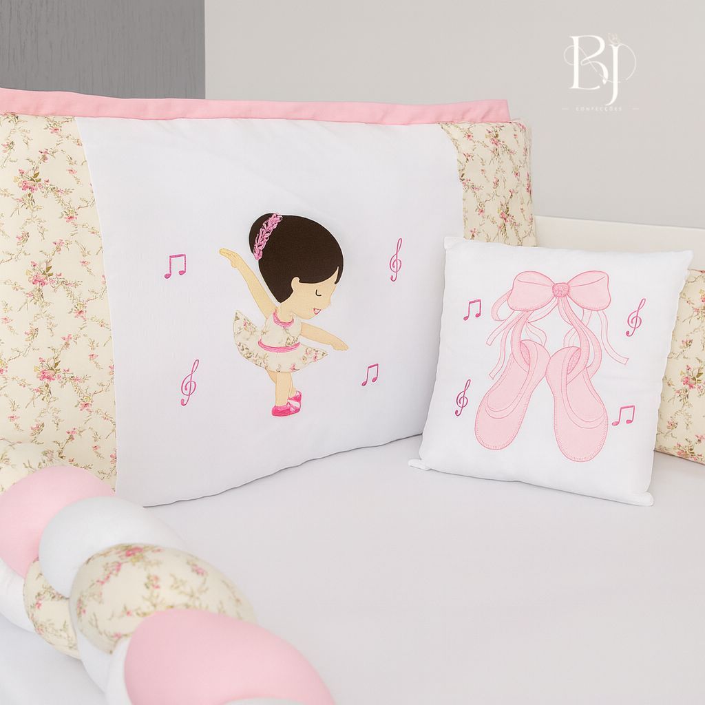 Kit Berço Bailarina 6 Peças  Premium – Enxoval Completo para Bebê