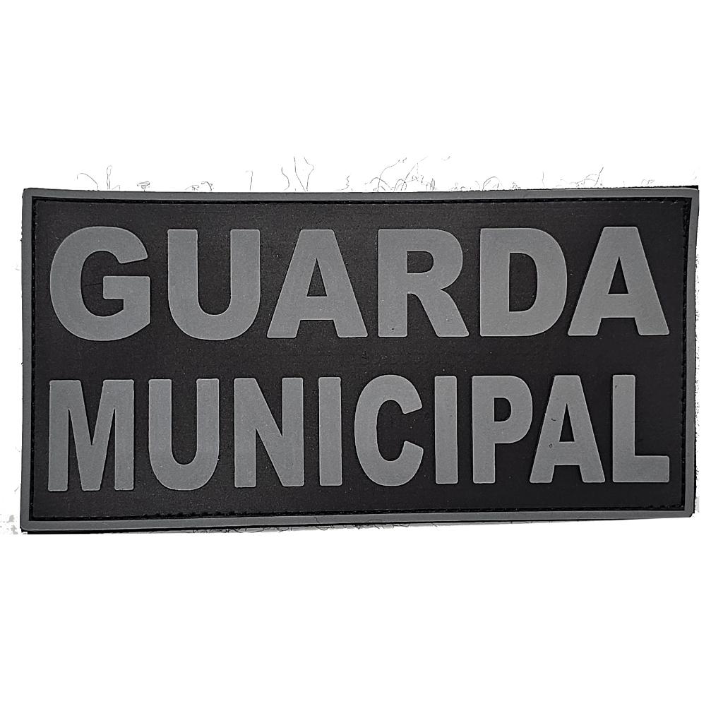 Patch Emborrachado Identificação GM – Modelo Grande Preto/Cinza