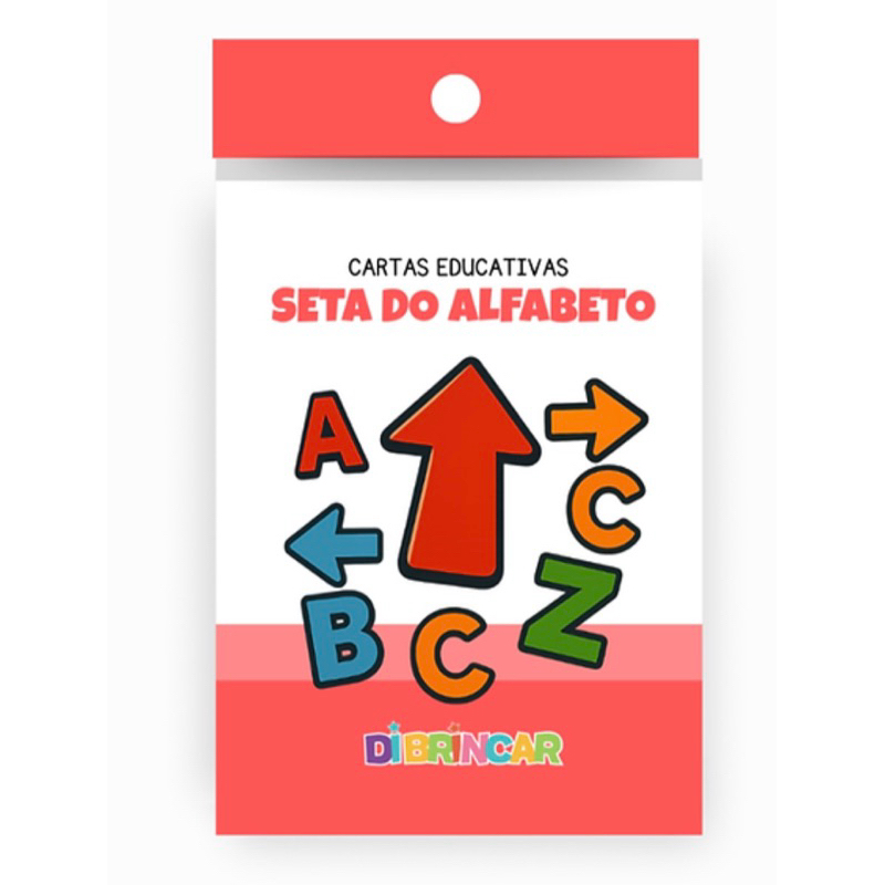 Seta do Alfabeto DiBrincar Cartas educativas alfabetização em Oferta na Shopee