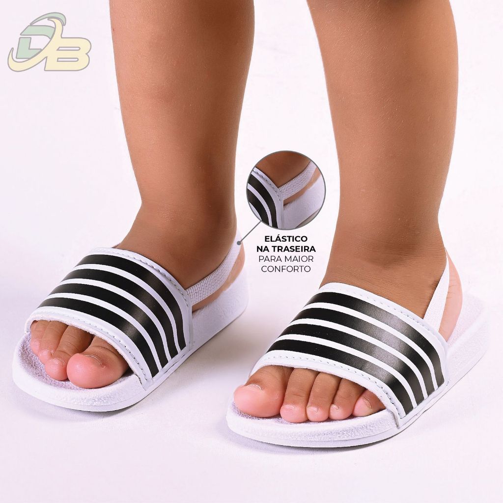 Chinelo Infantil Bebê Listra Menino Menina Solado Antiderrapante Casual Confortável 16ao25 em Oferta na Shopee