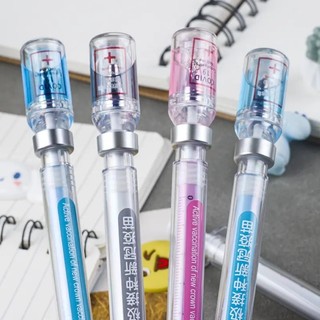 Caneta Seringa Criativa 3 Cores – Design Divertido, Tinta Suave, Ideal para Escola e Escritório