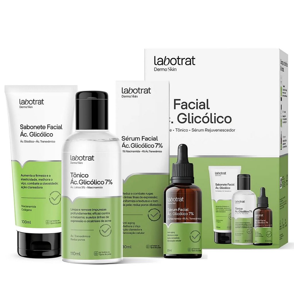 Kit Facial Labotrat Ácido Glicólico 7% 3 Unidades em Oferta na Shopee
