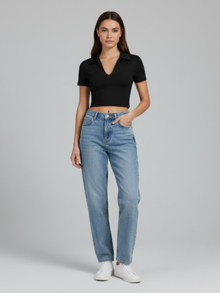 Camiseta Polo Feminina Algodão Peruano Premium em Oferta na Shopee