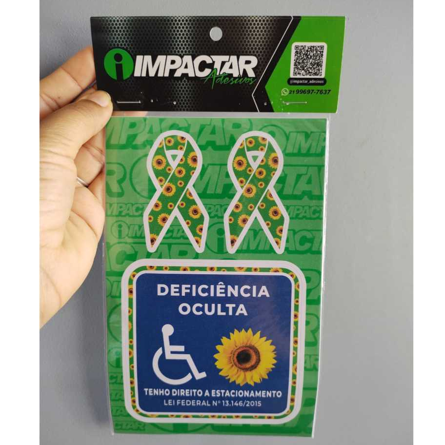 Adesivo deficiência oculta em Oferta na Shopee