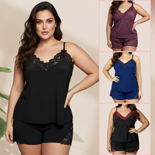 Baby Doll Plus Size Com Renda Premium Confortável Delicado Short Doll Alça Regulável 50 a 54 em Oferta na Shopee