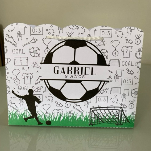 Sacolinha Personalizada festa Futebol  / DESMONTADAS