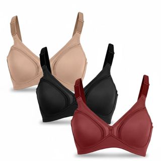 Kit Com 3 Sutiã Feminino Gallard Control Sem Aro Com Sustentação Qualidade DeMillus em Oferta na Shopee