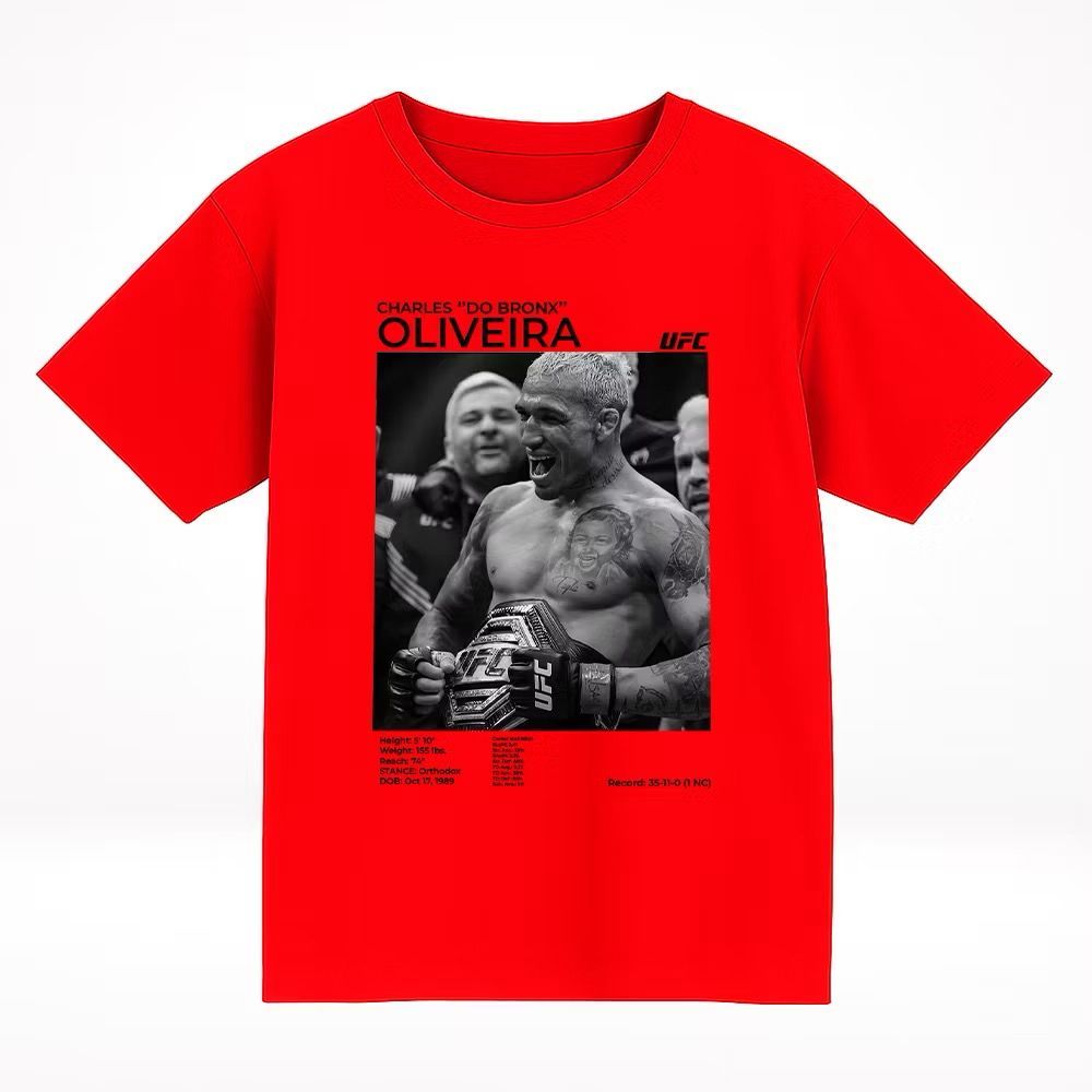 Camiseta Oversized Charles Do Bronx Oliveira Camisa 100% Algodão Premium Ufc
