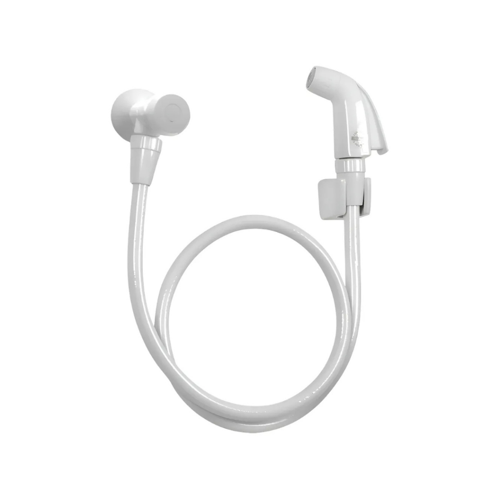 Ducha Higiênica Completa Chuveirinho Banheiro Abs Pop Branco