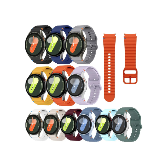Pulseira Ondulada Para Samsung Galaxy Watch 7 44mm 40mm Fe em Oferta na Shopee