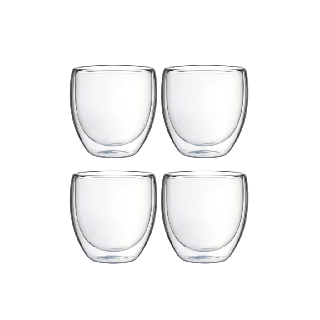 Kit 04 Copos de Vidro Borossilicato 80ml Nobre