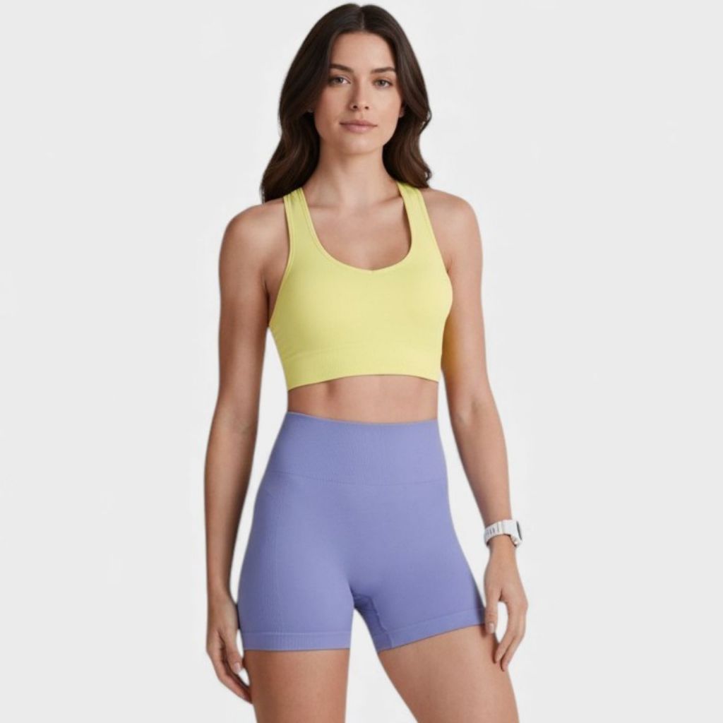 Short Legging Lupo Canelado Seamless em Oferta na Shopee