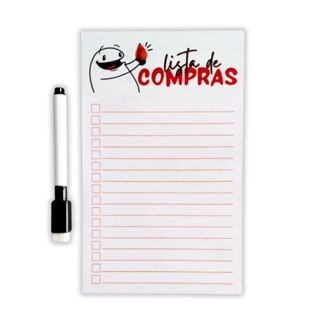 Lousa Magnética Lista de Compras Coxinha - Minimalista Ímã de Geladeira, Planner, Lembretes em Oferta na Shopee