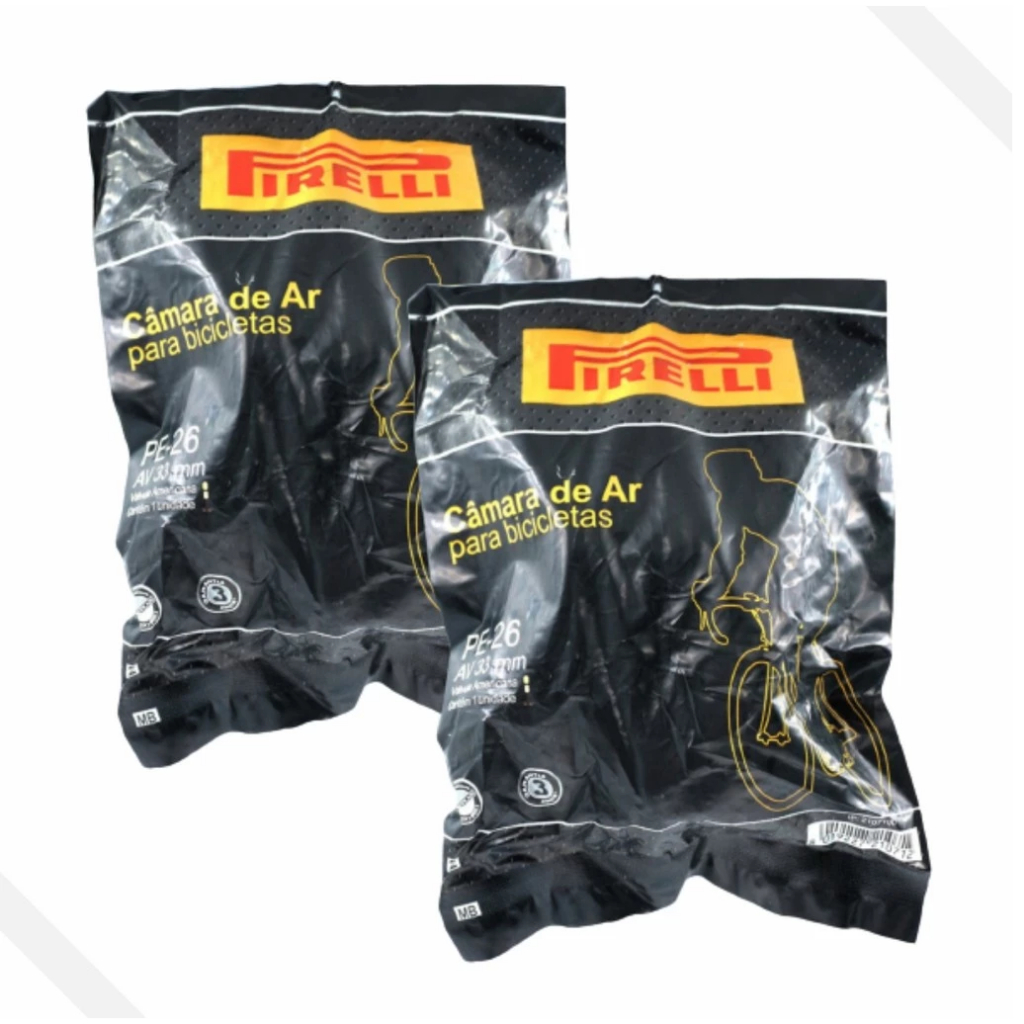 Câmara de Ar Aro 26 Pirelli para Bicicleta 26x 1.75 a 2.125