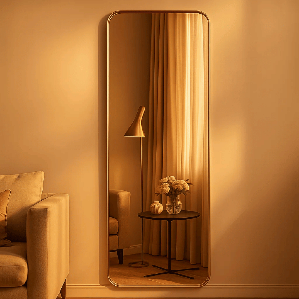 Espelho Lopazzi Retangular Corpo Inteiro 110x50cm Moldura de Alumínio Decorativo Quarto Sala Hall em Oferta na Shopee