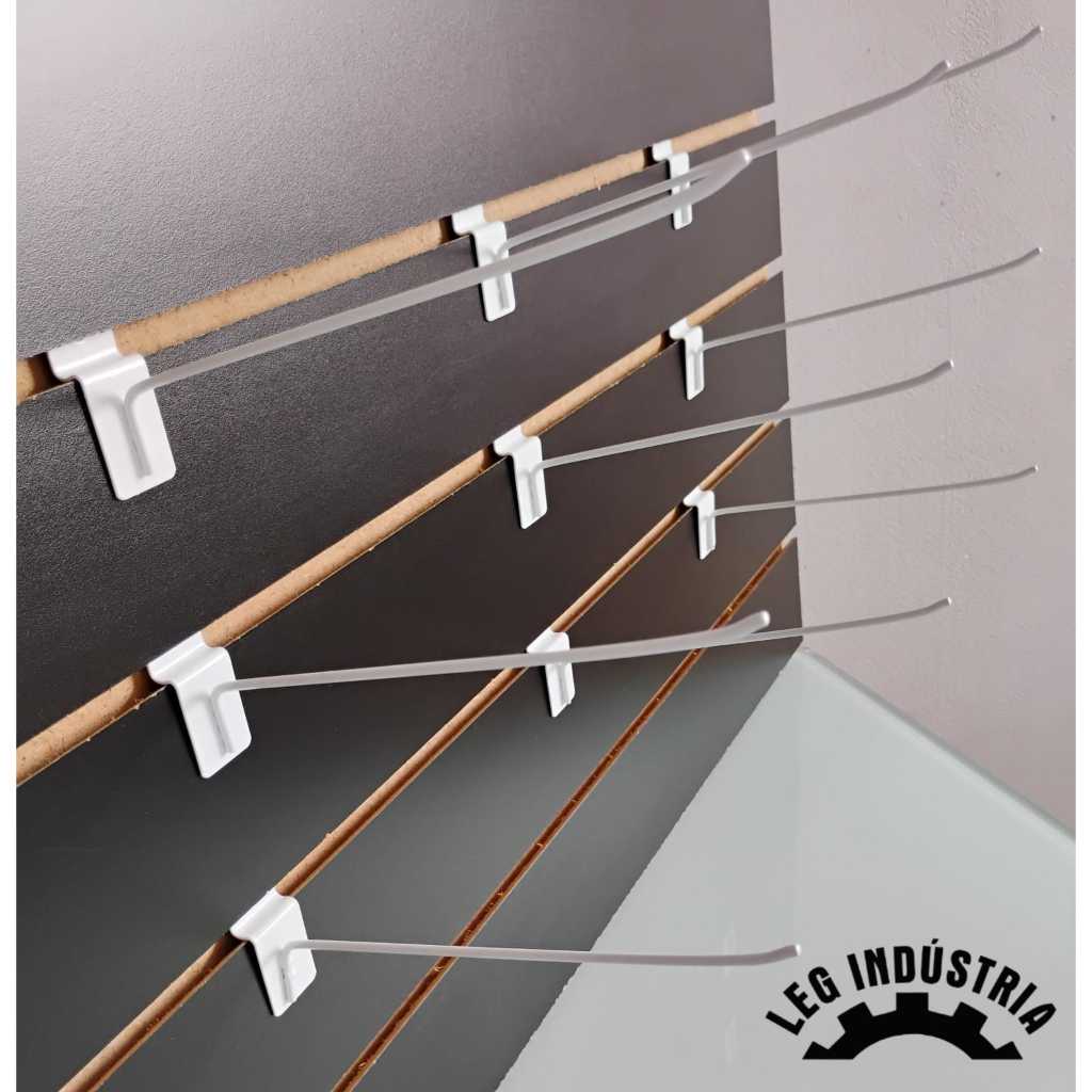 Ganchos 20cm Branco Para Painel - 100 Unidades