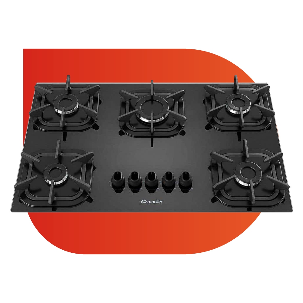 Cooktop Mueller 5 Bocas com Queimador Ultra Chama Preto Bivolt em Oferta na Shopee