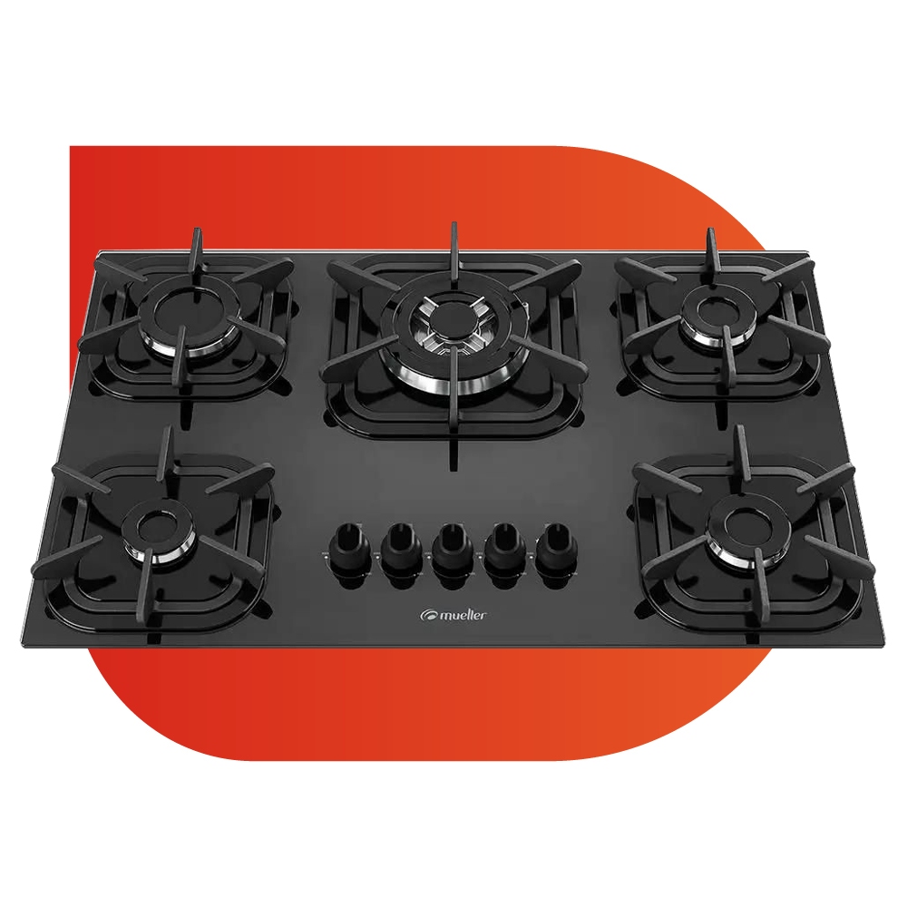 Cooktop Mueller 5 Bocas com Queimador Tripla Chama Preto - Bivolt em Oferta na Shopee