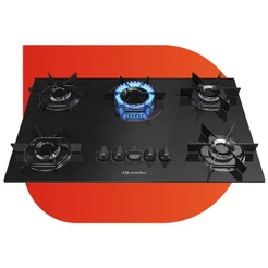 Cooktop Mueller 5 Bocas Queimador Ultra Chama MCG5BB Bivolt