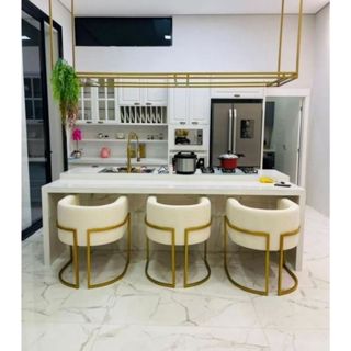 Poltrona Cadeira Recepção Clinica Decorativa para Escritorio e Consultório e Sala Mesa de Jantar Veludo Linho Factor em Oferta na Shopee