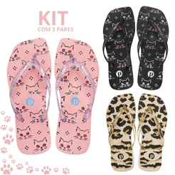 Combo Chinelo Feminino Casual Macio
